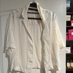 Elegant Cream Button-Up Blouse
